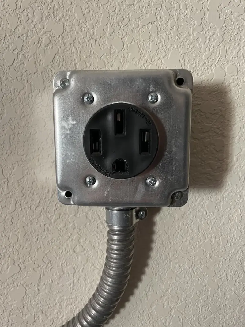 NEMA 14-50 outlet installed for Smart Home Electrical in Stilwell